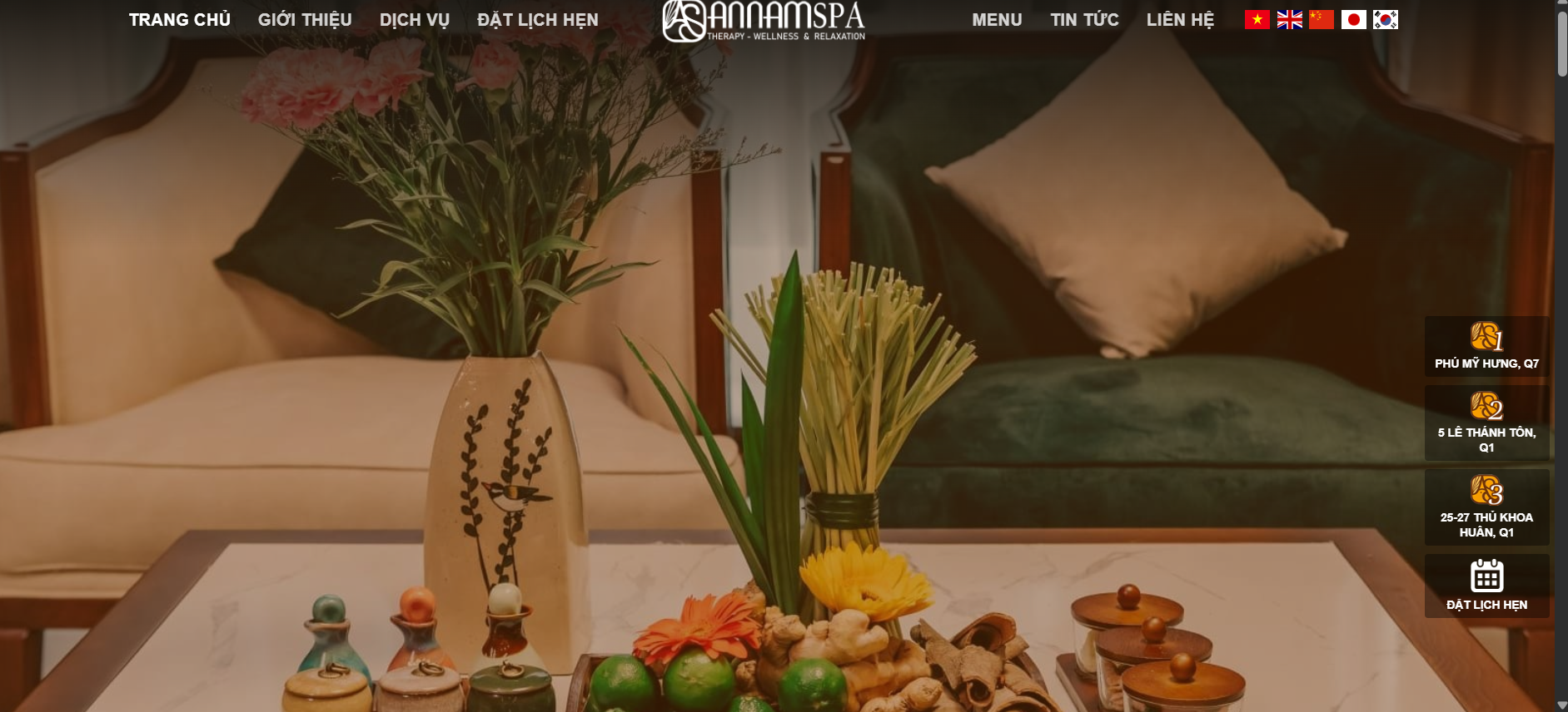 Mẫu website spa