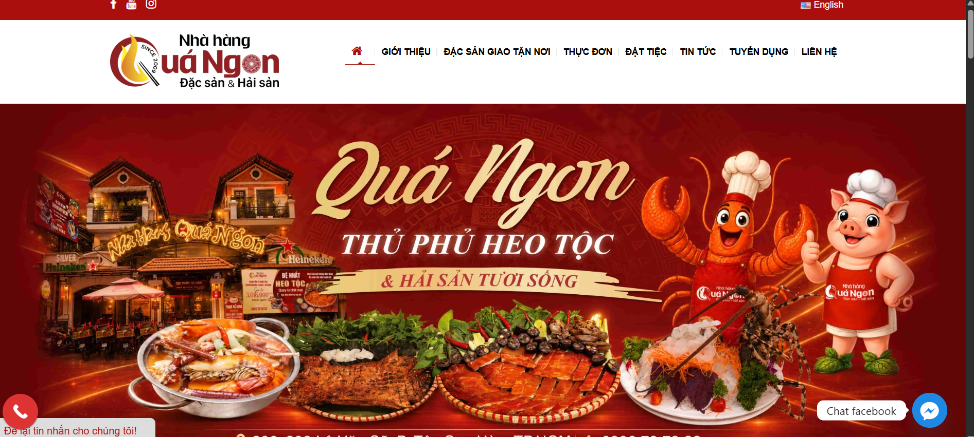 Mẫu website nhà hàng