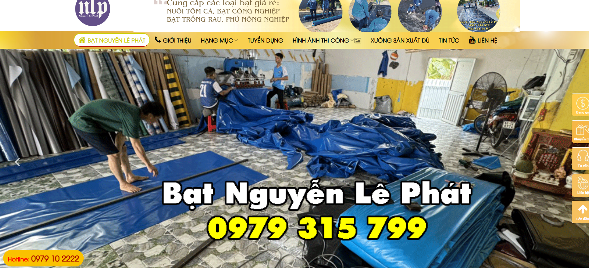 Mẫu website xây dựng