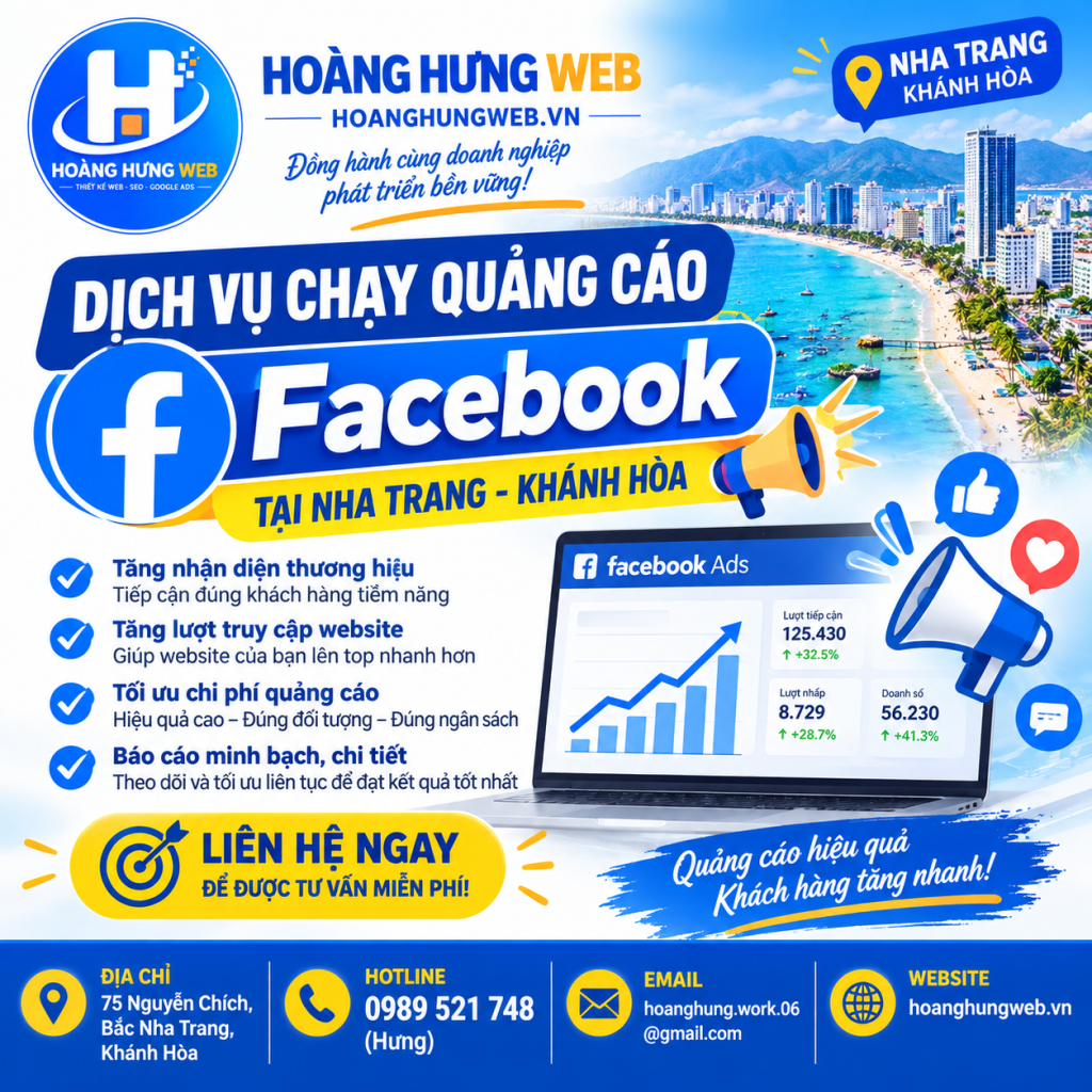 Dịch Vụ Chạy Quảng Cáo Facebook Tại Nha Trang